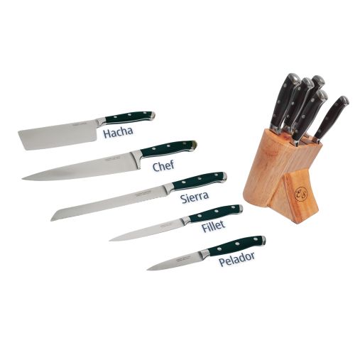 SET DE CUCHILLOS 6 PIEZAS CON BLOQUE